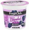 Food Club yogurt lowfat, blended, blackberry Calories