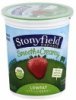 Stonyfield Farm yogurt lowfat, strawberry Calories