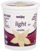 Meijer yogurt nonfat, light, vanilla Calories