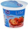Kroger yogurt nonfat, lite, strawberry Calories