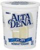 Alta Dena yogurt nonfat, plain Calories
