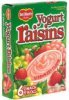 Del Monte yogurt raisins, strawberry flavor Calories