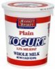 Market Basket yogurt whole milk, plain Calories