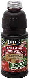 100% juice fresh pressed all pomegranate Langers Nutrition info
