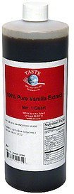100% pure vanilla extract Taste Specialty Foods Nutrition info