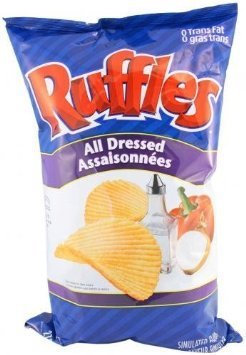 all dressed chips Ruffles Nutrition info