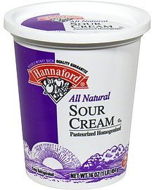 all natural sour cream Hannaford Nutrition info