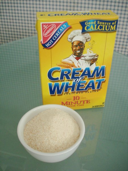 cereals, cream of wheat, 2 1/2 minute cook time, cooked with water, stove-top, without salt usda Nutrition info