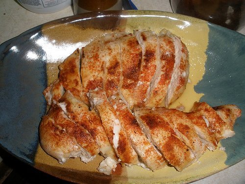 chicken breast, fat-free, mesquite flavor, sliced usda Nutrition info