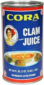 clam juice Cora Nutrition info