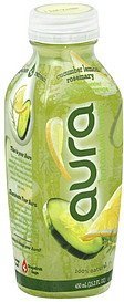 enhanced water and juice beverage, cucumber lemon rosemary Aura Nutrition info
