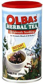 herbal tea Olbas Nutrition info