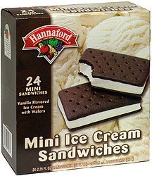 mini ice cream sandwiches Hannaford Nutrition info