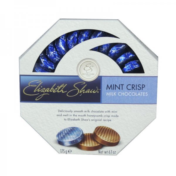 milk chocolates mint crisp Elizabeth Shaw Nutrition info