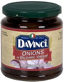 onions in balsamic vinegar Davinci Nutrition info