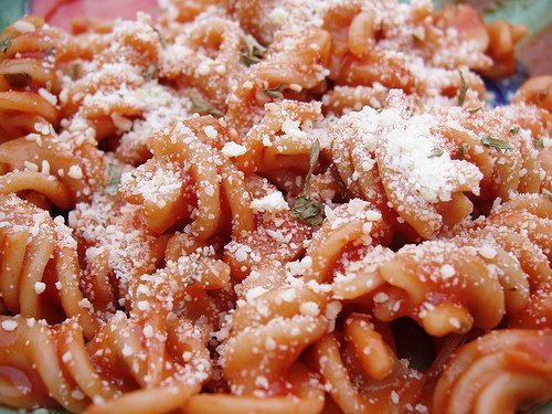 pasta with tomato sauce, no meat, canned usda Nutrition info