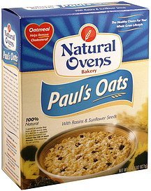 paul's oats with raisins & sunflower seeds Natural Ovens Bakery Nutrition info