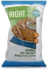 pita chips baked, original, with sea salt Eating Right Nutrition info