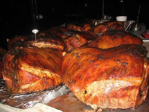 pork, leg sirloin tip roast, boneless, separable lean and fat usda Nutrition info