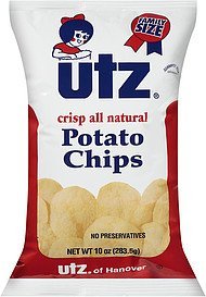 potato chips family size crisp all natural Utz Nutrition info