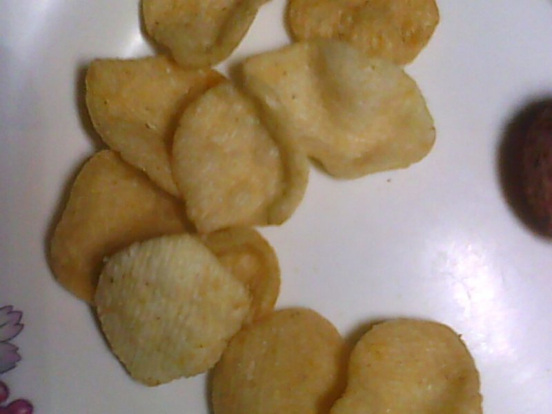snacks, potato chips, plain, unsalted usda Nutrition info