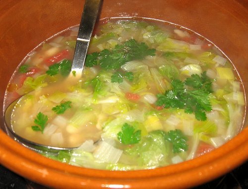 soup, escarole, canned, ready-to-serve usda Nutrition info