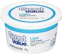 sour cream light Great Value Nutrition info