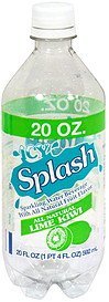 sparkling water beverage all natural lime kiwi Icy Splash Nutrition info
