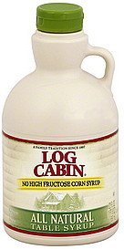 table syrup all natural Log Cabin Nutrition info