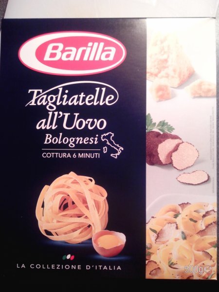 tagliatelle all'uovo bolognesi Barilla Nutrition info