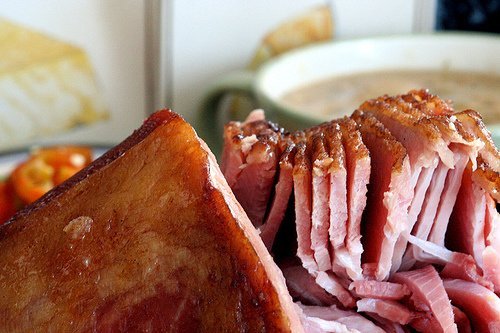 turkey ham, sliced, extra lean, prepackaged or deli-sliced usda Nutrition info