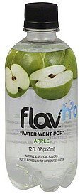 water lightly carbonated, fruit flavored, apple Flav H2O Nutrition info