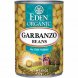 Eden Organic organic garbanzo beans Calories