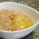 oatmeal instant with apples and cinnamon prepared with water