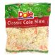 Dole classic cole slaw packaged salads, fresh favorites Calories
