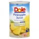 Dole pineapple juice 100% juice Calories