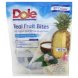 Dole real fruit bites pineapple chunks with yogurt and whole grain oats Calories