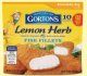 Lemon Herb Breaded Fish Fillets
