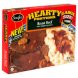 hearty portions roast beef with whipped potatoes