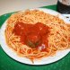spaghetti with meatballs and sauce