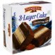 Pepperidge Farm chocolate fudge stripe 3 layer cake cakes Calories