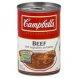 Campbells red and white beef with vegetables and barley soup condensed Calories