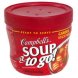 Campbells soup to go! ready to serve soup garden vegetable Calories