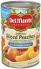 Del Monte yellow cling no sugar added peaches sliced Calories