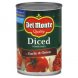 Del Monte diced with garlic and onion tomatoes Calories