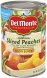 Del Monte sliced yellow cling 100% juice peaches Calories
