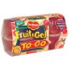 Del Monte fruit & gel to-go peaches in naturally flavored raspberry gel Calories