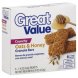 Great Value crunchy granola bars oats and honey Calories