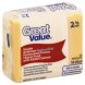 cheese food pasteurized process, reduced fat, singles, american