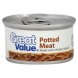 Great Value potted meat made with chicken and beef Calories